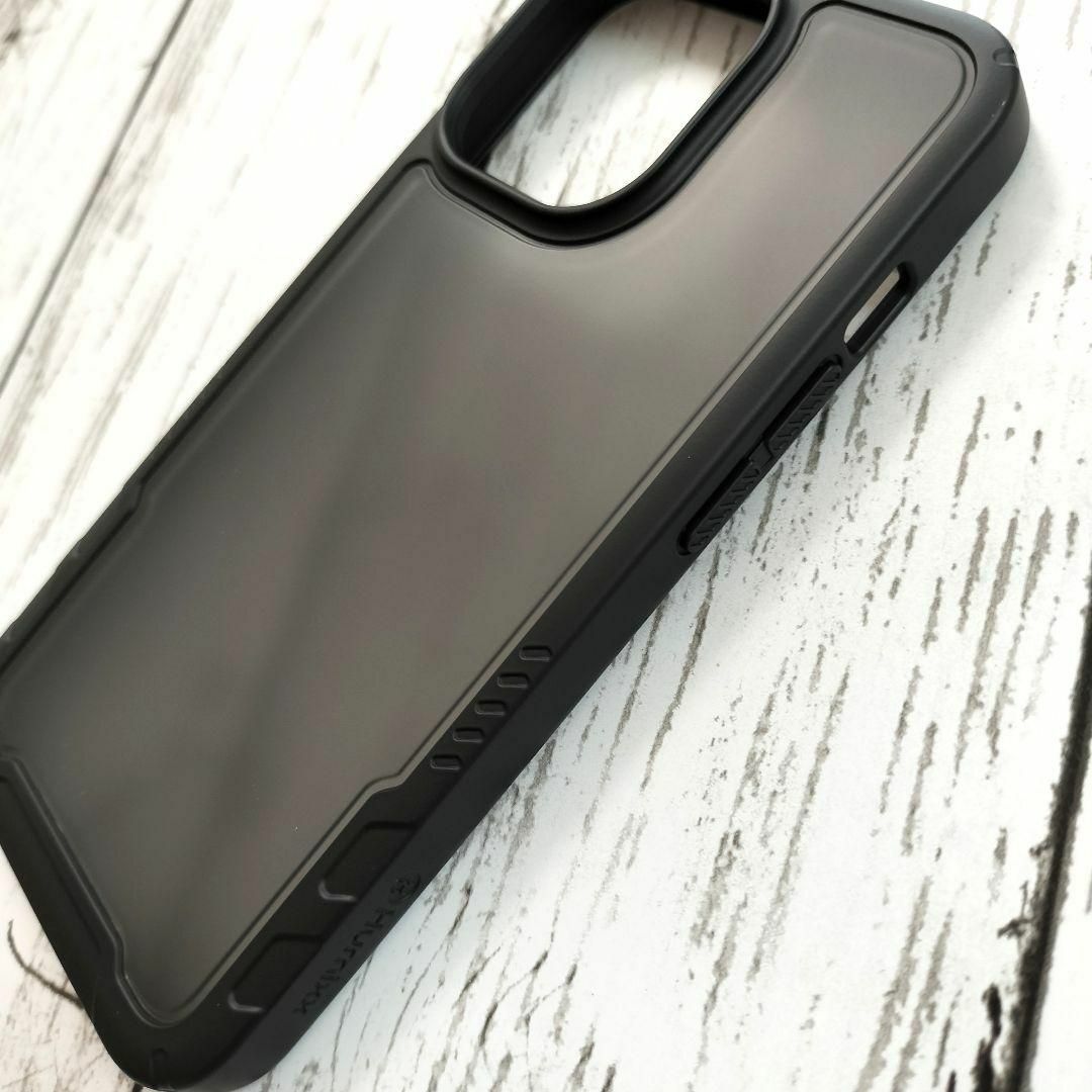 Humixx iPhone13 Pro 用 ケース　透明 超耐衝撃マットブラック スマホ/家電/カメラのスマホアクセサリー(iPhoneケース)の商品写真