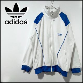 【希少‼️新品未使用品】CLUB adidas デサント製ジャージ 白 紺