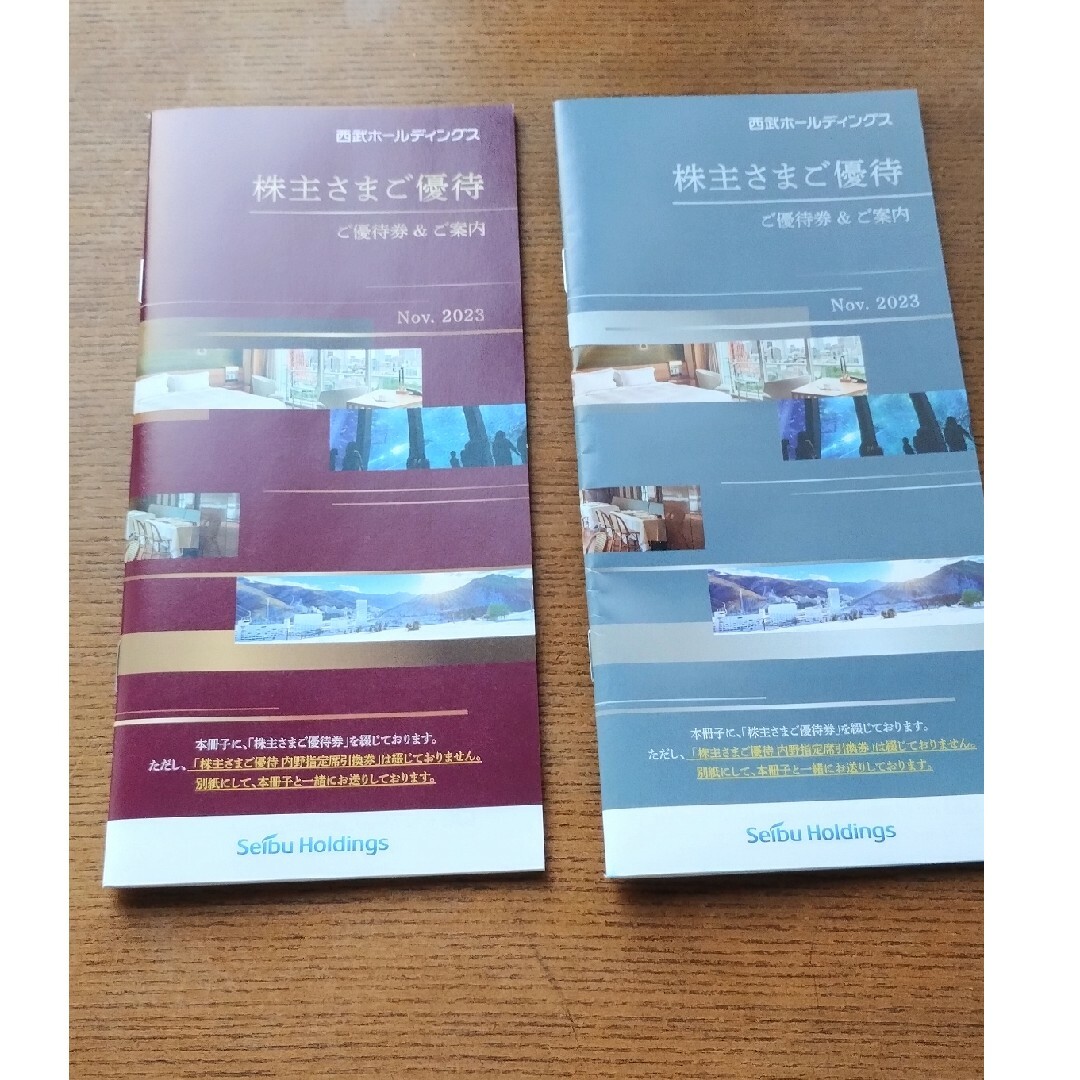 西武ホールディングス 株主優待 冊子 1000株1冊 500株1冊 計2冊 西武ホールディングス 株主優待 冊子 1000株1冊 500株1冊 計2冊