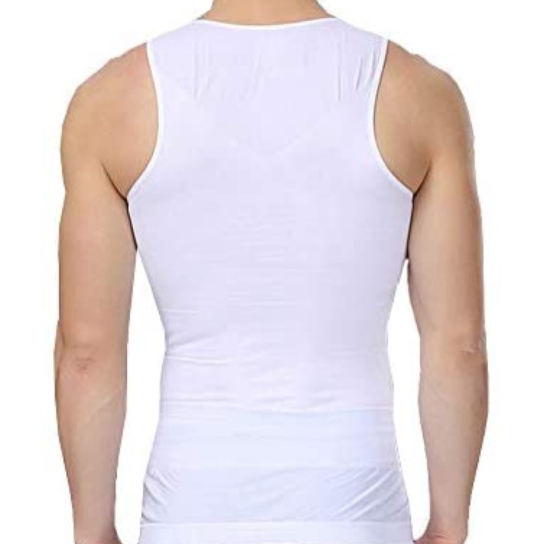 加圧インナー 加圧シャツ ホワイト　白色   Lサイズ タンクトップ メンズのトップス(Tシャツ/カットソー(半袖/袖なし))の商品写真