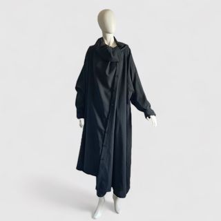 Yohji Yamamoto - ヨウジヤマモト アシメントリー片袖マントコート ...