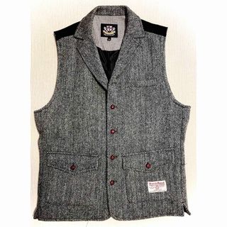 Harris Tweed - HARRIS TWEED ハリスツイード ジレ ベスト 襟 Harris Tweed - HARRIS TWEED ハリスツイード ジレ ベスト 襟