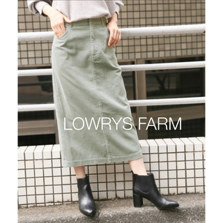 ローリーズファーム(LOWRYS FARM)のLOWRYS FARM USAコットンコーデュロイスカート(ロングスカート)