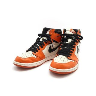 ナイキ(NIKE)のNIKE ナイキ AIR JORDAN1 RETRO HIGH REVERSE SHATTERED BACKBORD スニーカー オレンジ 28.5cm 555088-113(スニーカー)