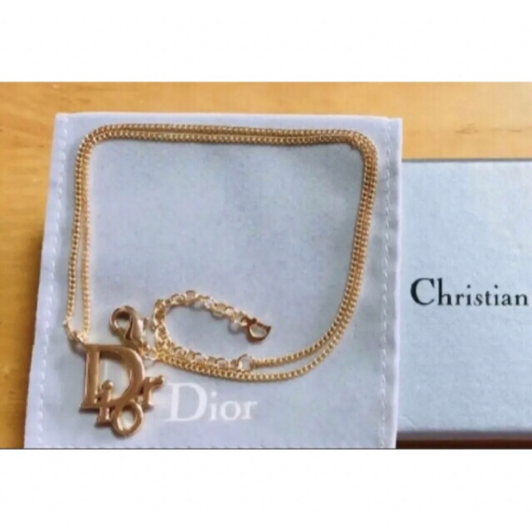 Dior 人気ネックレス ゴールド Diorロゴ 希少 可愛い シンプル