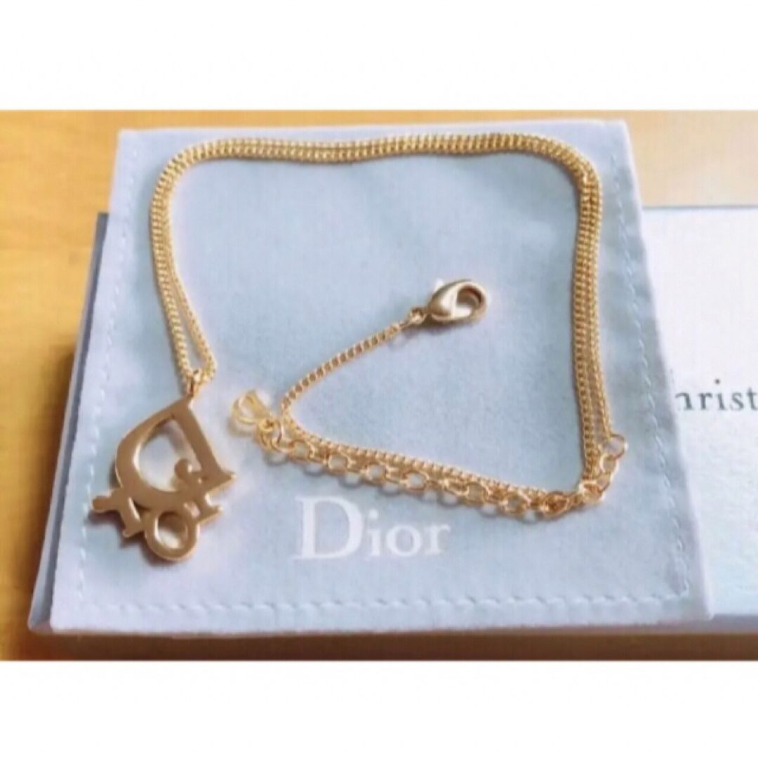 Dior 人気ネックレス ゴールド Diorロゴ 希少 可愛い シンプル