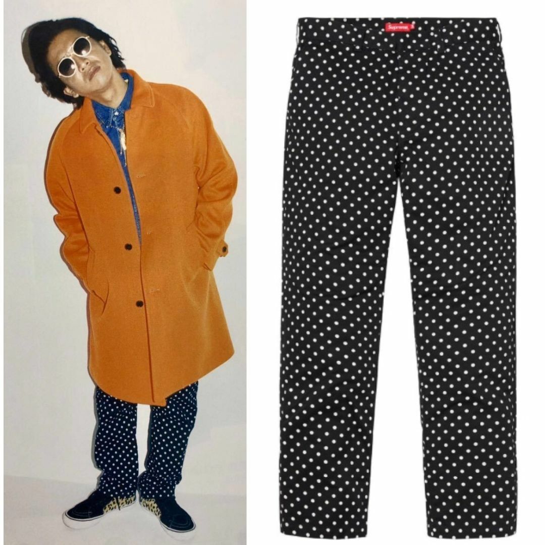 Supreme - Black Polka Dot 30 キムタク着 18AW Supreme Wo