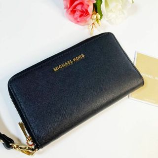 マイケルコース(Michael Kors)の新品 MICHAEL KORS マルチウォレット スマホポーチ ブラック(財布)