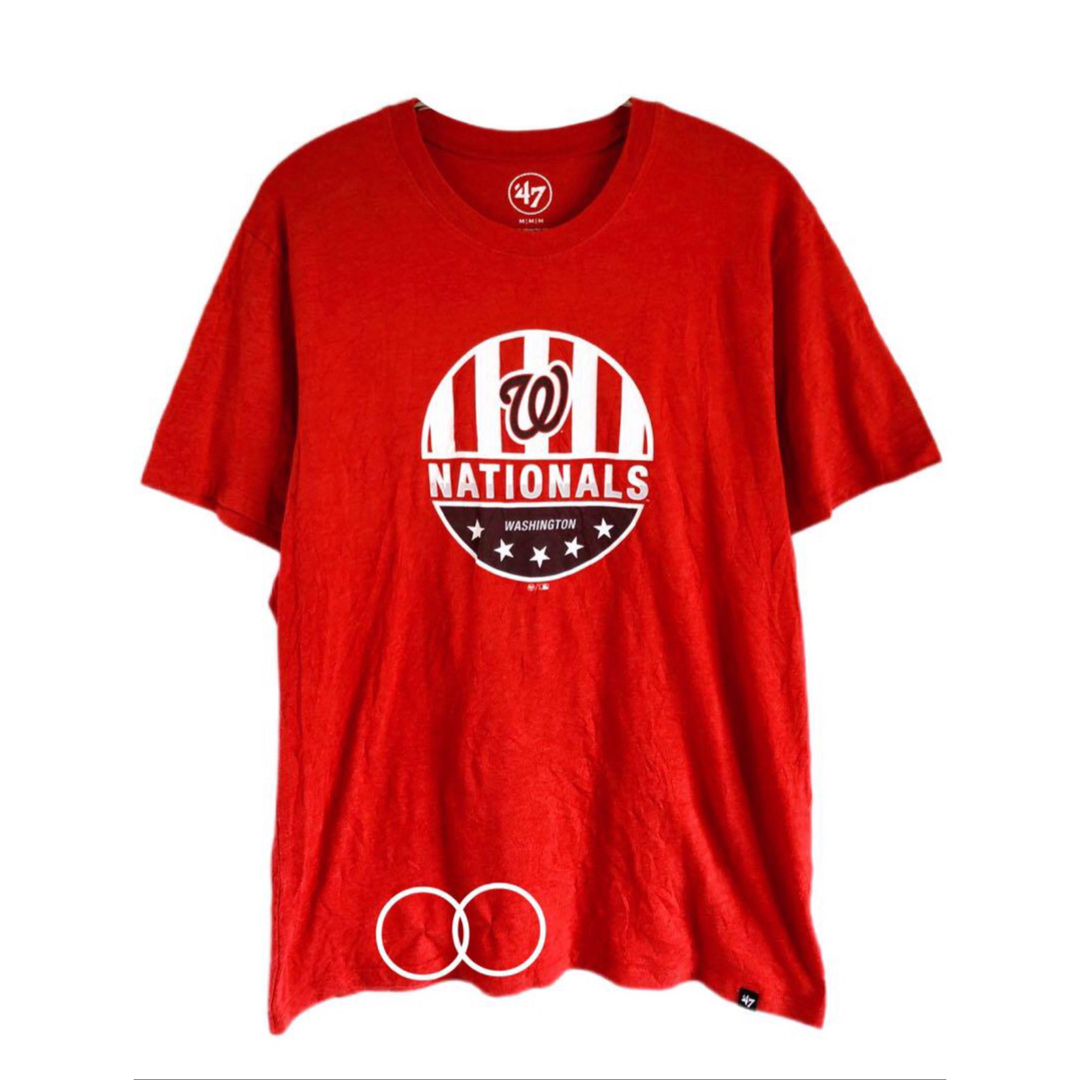 47 Brand(フォーティセブン)のMLB　ワシントン・ナショナルズ 　Tシャツ　M　赤　USA古着 メンズのトップス(Tシャツ/カットソー(半袖/袖なし))の商品写真