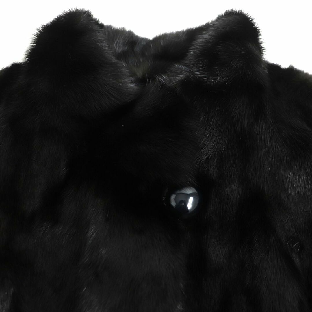 極美品▽Malvoisie マルボワジー MINK ミンク 本毛皮コート ブラック