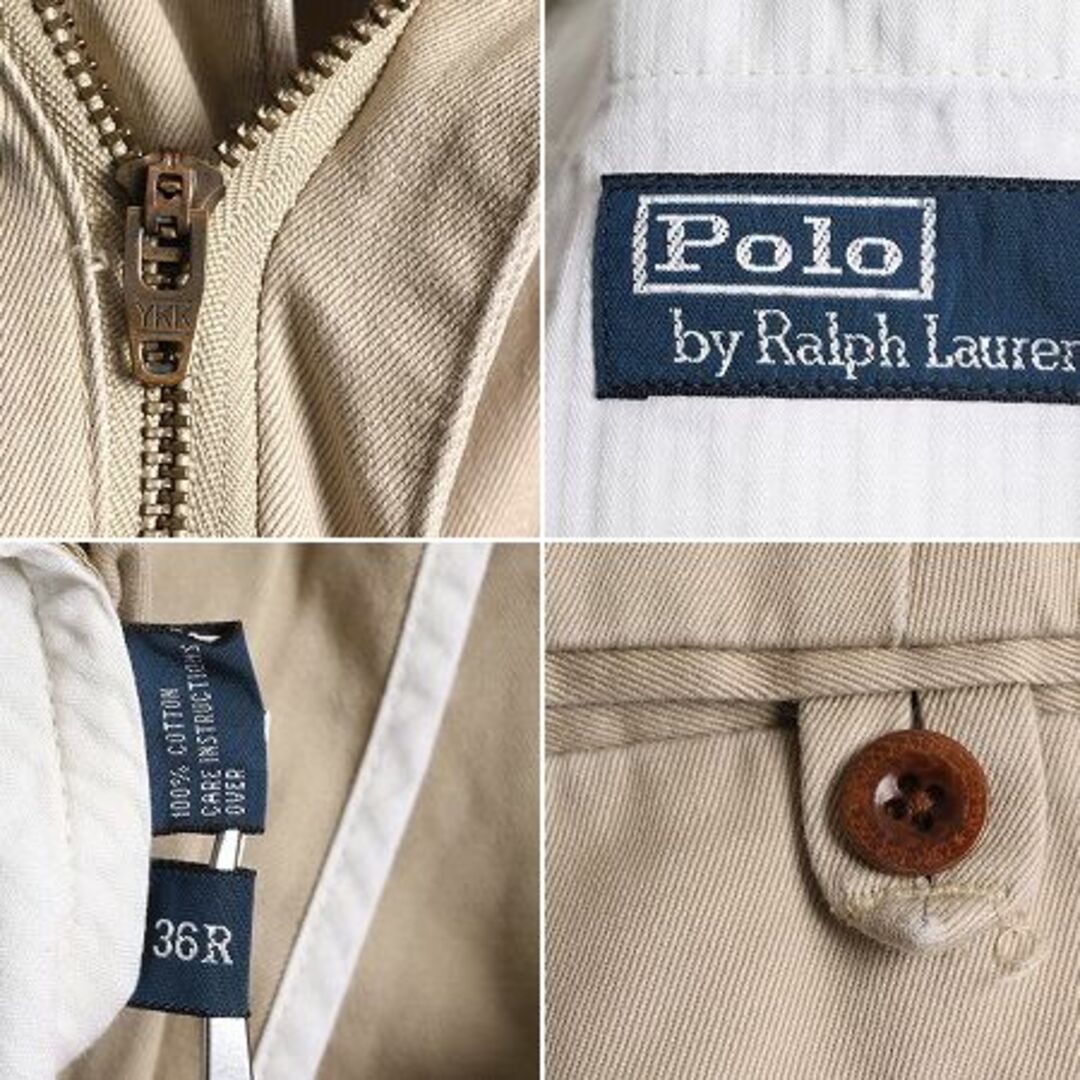 Ralph Lauren(ラルフローレン)の90s ポロ ラルフローレン コットン チ パンツ 36 スラックス ツータック メンズのパンツ(チノパン)の商品写真