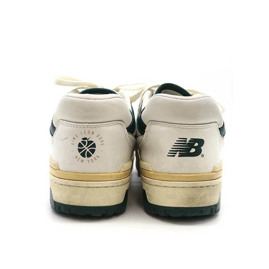 New Balance(ニューバランス)のAIME LEON DORE x New Balance エイメレオンドレ ×ニューバランス BB550A2 ローカットレザースニーカー ホワイト×グリーン 27.5cm メンズの靴/シューズ(スニーカー)の商品写真