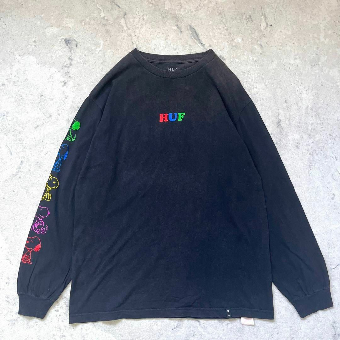 HUF - 【HUF】サイズL スヌーピーコラボ 長袖Tシャツ ロンT 黒ブラック