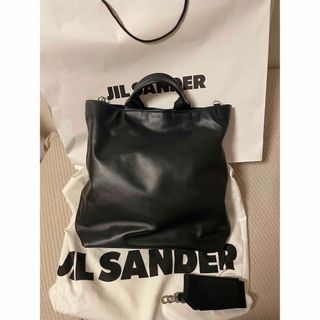 Jil Sander - ジルサンダー トートバッグ ロゴ キャンバス レザー