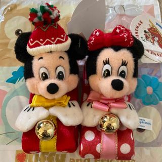 ディズニー(Disney)のぬいぐるみバンド ミッキー ミニー ペアセット ディズニークリスマス(キャラクターグッズ)