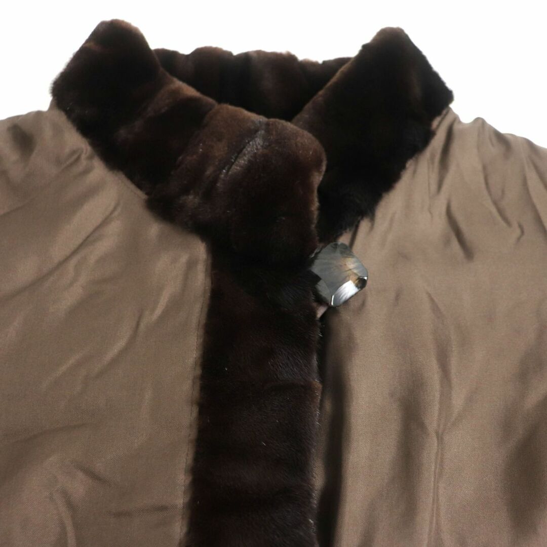 極美品▽エンバ MINK シェアードミンク 裏地シルク100% リバーシブル