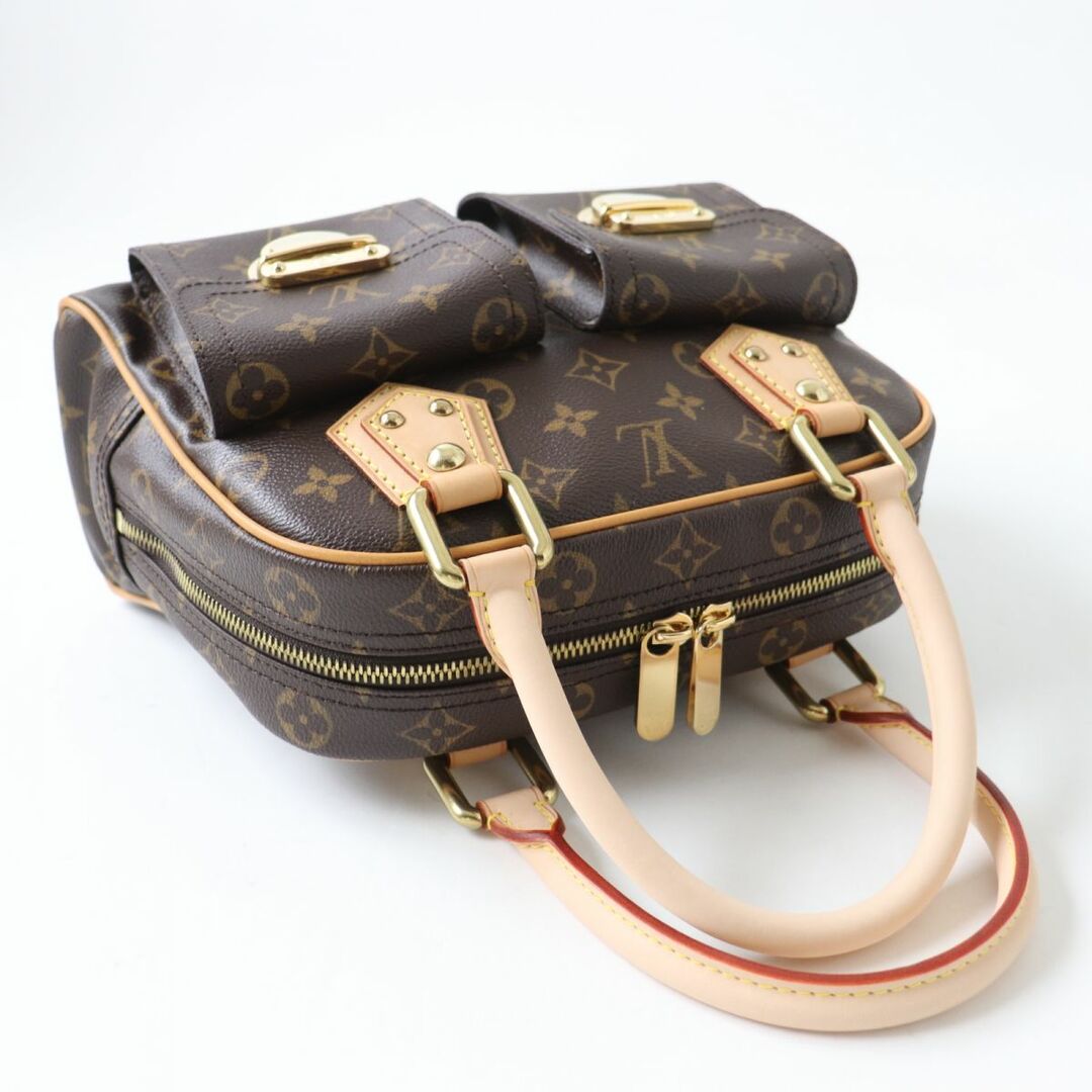 未使用品◎フランス製 LOUIS VUITTON ルイヴィトン M40026 レディース マンハッタンPM モノグラム ハンドバッグ ブラウン×ゴール金具