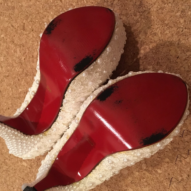 値下げしました！花嫁ヒール パールホワイト♡ レディースの靴/シューズ(ハイヒール/パンプス)の商品写真