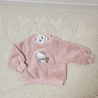 ハローキティ(ハローキティ)の新品 子供服 長袖 ボアトレーナー サンリオ キティ 90(その他)