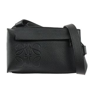 ロエベ(LOEWE)のLOEWE ロエベ  バーティカル Tポケット ショルダーバッグ C500P02X02 レザー   ブラック シルバー金具  ボディバッグ 【本物保証】(ショルダーバッグ)