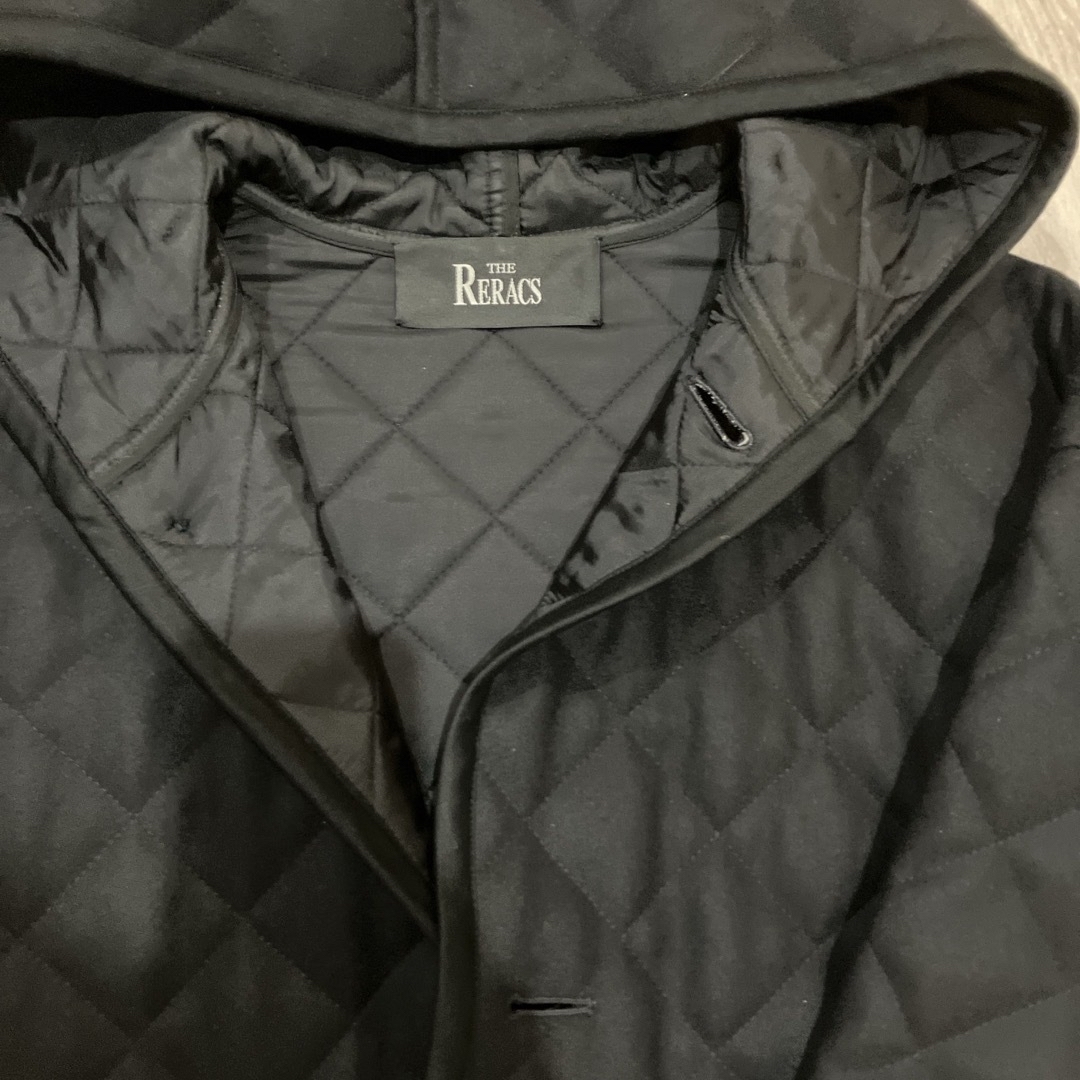 リラクス　キルティングコート　ブラック | フリマアプリ ラクマ