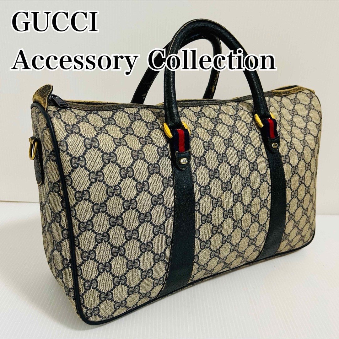 Gucci - OLD GUCCI ヴィンテージ GGスプリーム シェリーライン ミニ