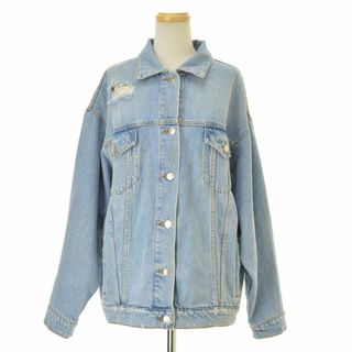 エムエスジイエム(MSGM)の【MSGM】DISTRESSED DENIM JACKET デニムジャケット(Gジャン/デニムジャケット)