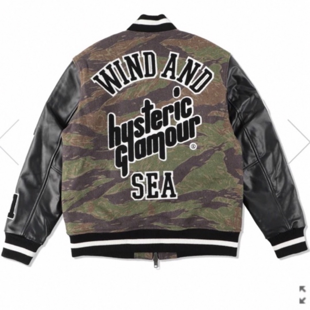 HYSTERIC GLAMOUR(ヒステリックグラマー)のHYSTERIC GLAMOUR x WIND AND SEA スタジャン L メンズのジャケット/アウター(スタジャン)の商品写真