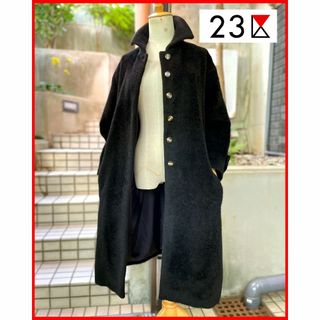 ニジュウサンク(23区)のほぼ新品☆暖/柔♪上質黒ｳｰﾙﾎﾞｱ脛丈ｽﾃﾝｶﾗｰｺｰﾄ【23区】送料込(その他)