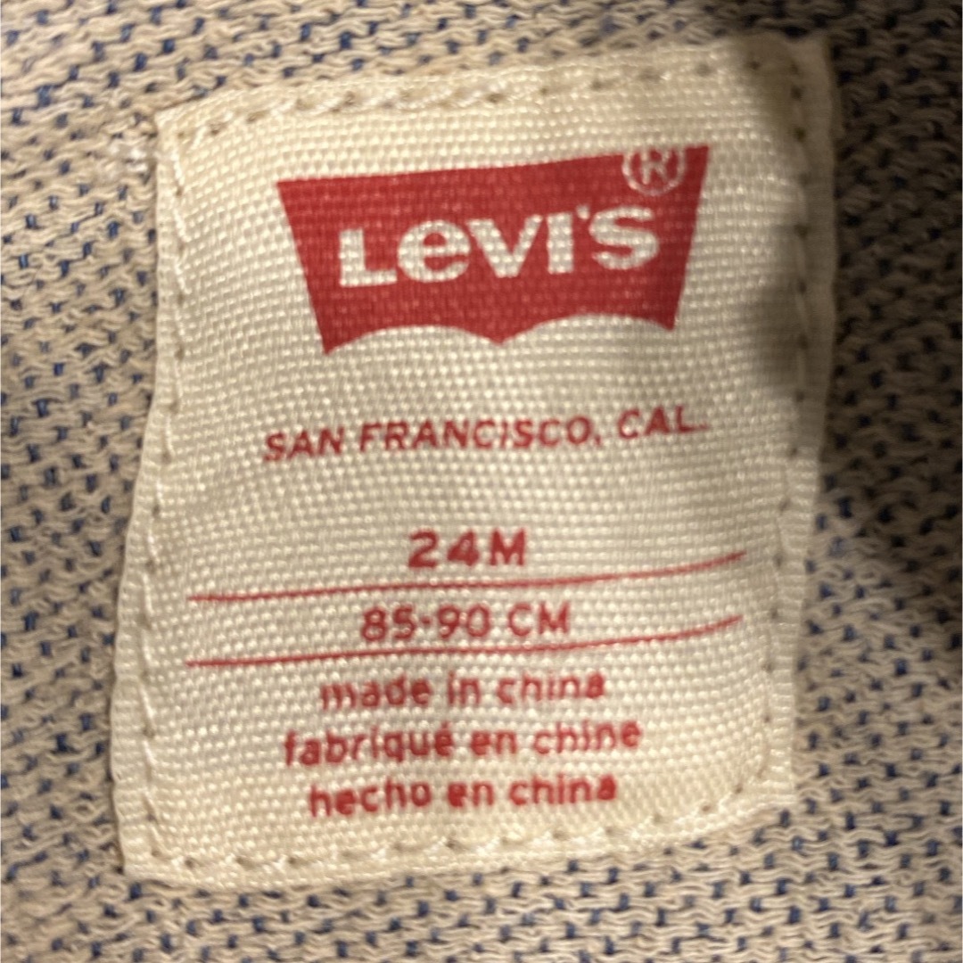 Levi's(リーバイス)のUSA購入★洗濯のみ【リーバイス】ジージャン風　デニム風ジャケット　パーカー キッズ/ベビー/マタニティのキッズ服男の子用(90cm~)(ジャケット/上着)の商品写真