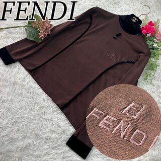 FENDI フェンディ Tシャツ・カットソー M 黄xピンクx茶等(総柄)