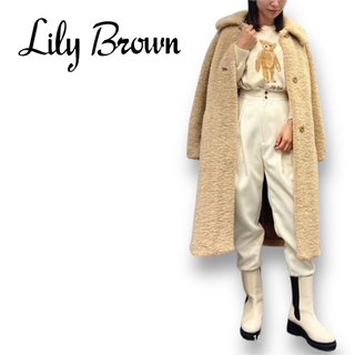 リリーブラウン(Lily Brown)のE118 LILY BROWN Lily Bearプルオーバー　ホワイト(ニット/セーター)