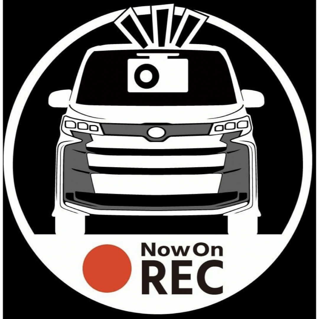 カラー変更可能 正面 90系 ノア ドライブレコーダー ドラレコ ステッカー 自動車/バイクの自動車(車外アクセサリ)の商品写真