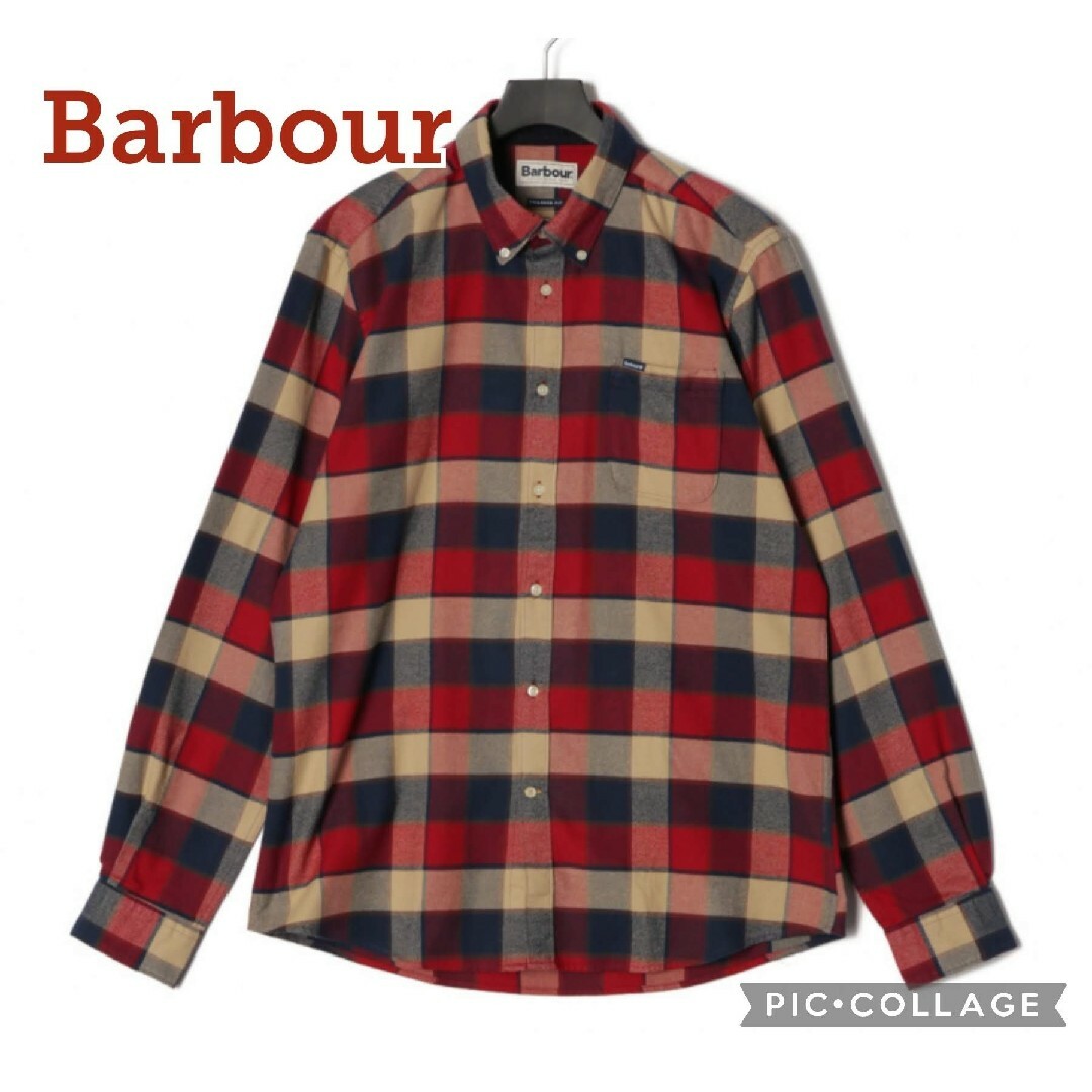 Barbour(バーブァー)の【Barbour】チェックボタンダウン テーラー ドシャツ、レッド、S（M相当） メンズのトップス(シャツ)の商品写真