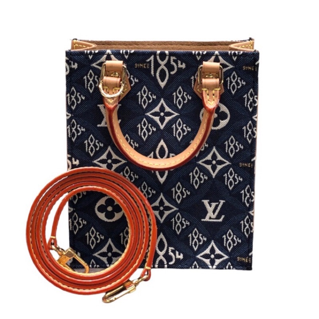 ルイ・ヴィトン LOUIS VUITTON プティット・サックプラ M80288 ブルー SINCE1854 レディース ショルダーバッグ約17cmマチ