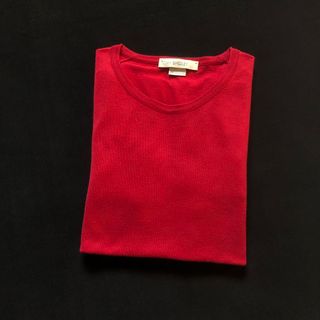 ジョンスメドレー(JOHN SMEDLEY)のJOHN SMEDLEY レディース 半袖コットンクルーネックニット tシャツ(カットソー(半袖/袖なし))