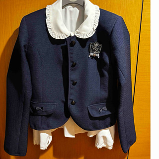 マザウェイズ(motherways)の女の子ジャケット、白ブラウスセット　サイズ150(ジャケット/上着)