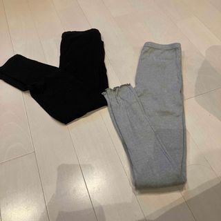 ユニクロ(UNIQLO)のスパッツ黒M  スパッツグレー150(レギンス/スパッツ)