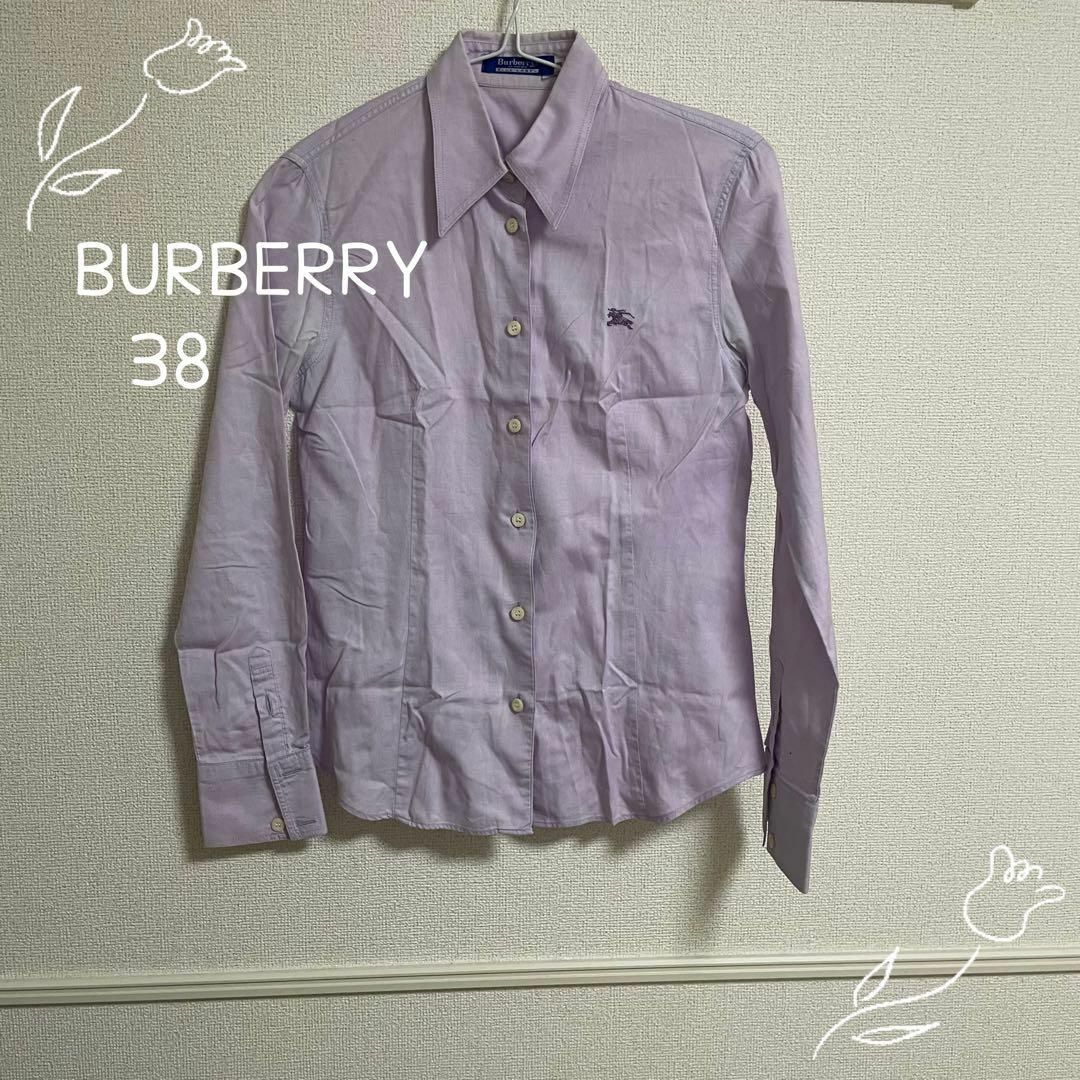 BURBERRY(バーバリー)のBurberrys バーバリー　シャツ　紫　パープル　綿　38　パステル メンズのトップス(シャツ)の商品写真