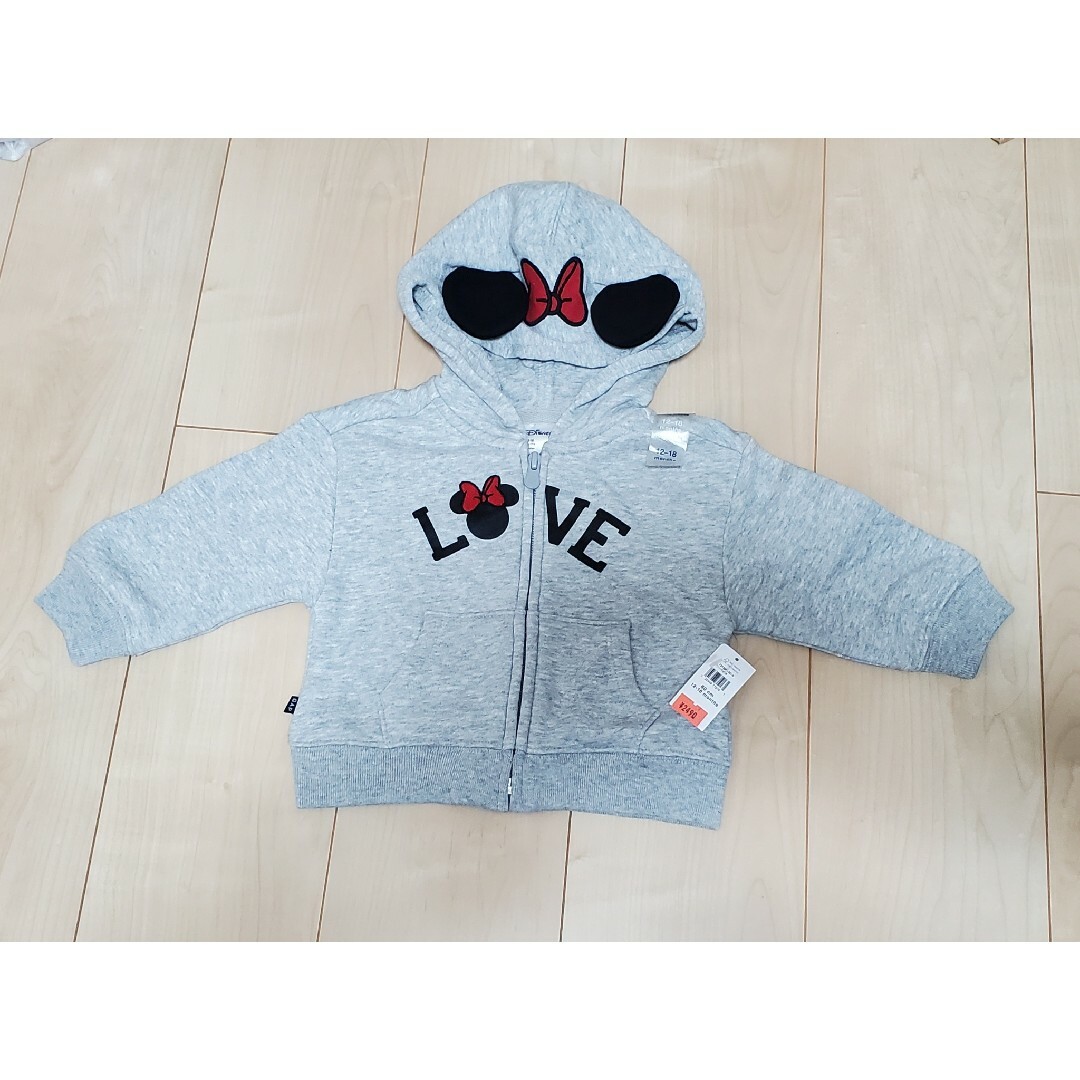 babyGAP(ベビーギャップ)の新品 gap ミニー パーカー 裏起毛 80 Disney キッズ/ベビー/マタニティのベビー服(~85cm)(トレーナー)の商品写真