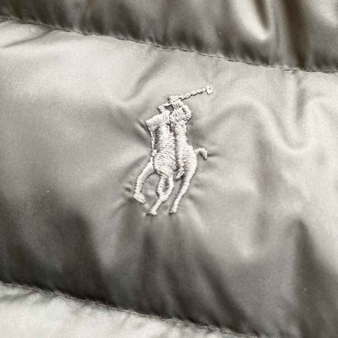 POLO RALPH LAUREN(ポロラルフローレン)のポロラルフローレン ダウンジャケット ライトダウン グレー ポニー刺繍ロゴ S レディースのジャケット/アウター(ダウンジャケット)の商品写真