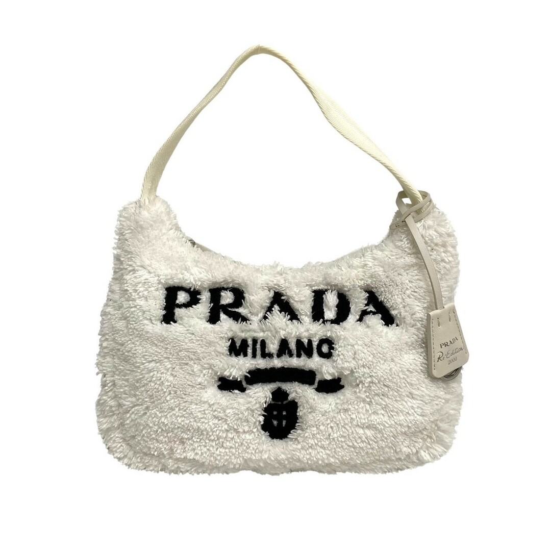 PRADA - ほぼ未使用 袋付き PRADA プラダ 三角ロゴ 金具 テリー ミニ