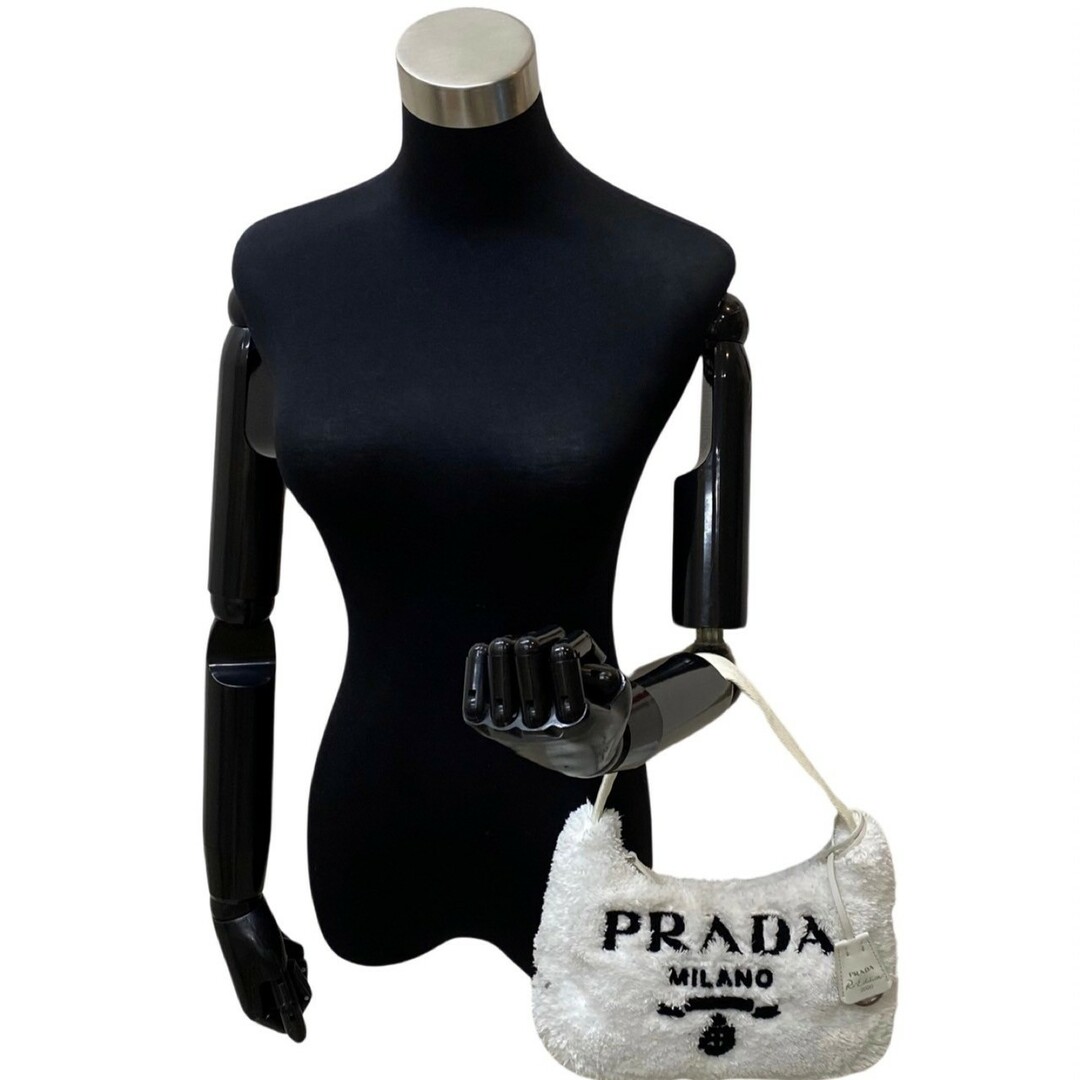 PRADA - ほぼ未使用 袋付き PRADA プラダ 三角ロゴ 金具 テリー ミニ