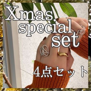 【リング＆ネックレス（チョーカー）4点セット】Xmas special set(リング(指輪))