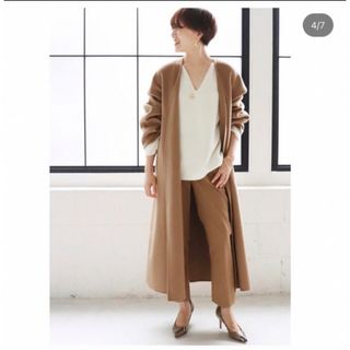 プラージュ(Plage)の【りーちゃん様】plage ハミルトンノーカラーコート beige 36(ロングコート)