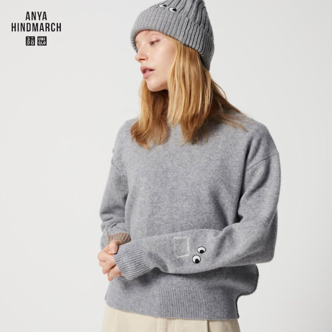 ANYA HINDMARCH(アニヤハインドマーチ)のUNIQLO×ANYA HINDMARCH クルーネックニット レディースのトップス(ニット/セーター)の商品写真