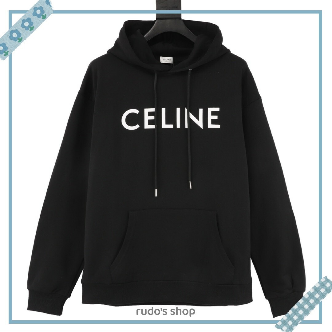 celine - CELINE セリーヌ 黒 パーカーの通販 by rudo's shop