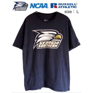 ラッセルアスレティック(Russell Athletic)のNCAA　ジョージア・サザン大学　Tシャツ　L　ネイビー　USA古着(Tシャツ/カットソー(半袖/袖なし))