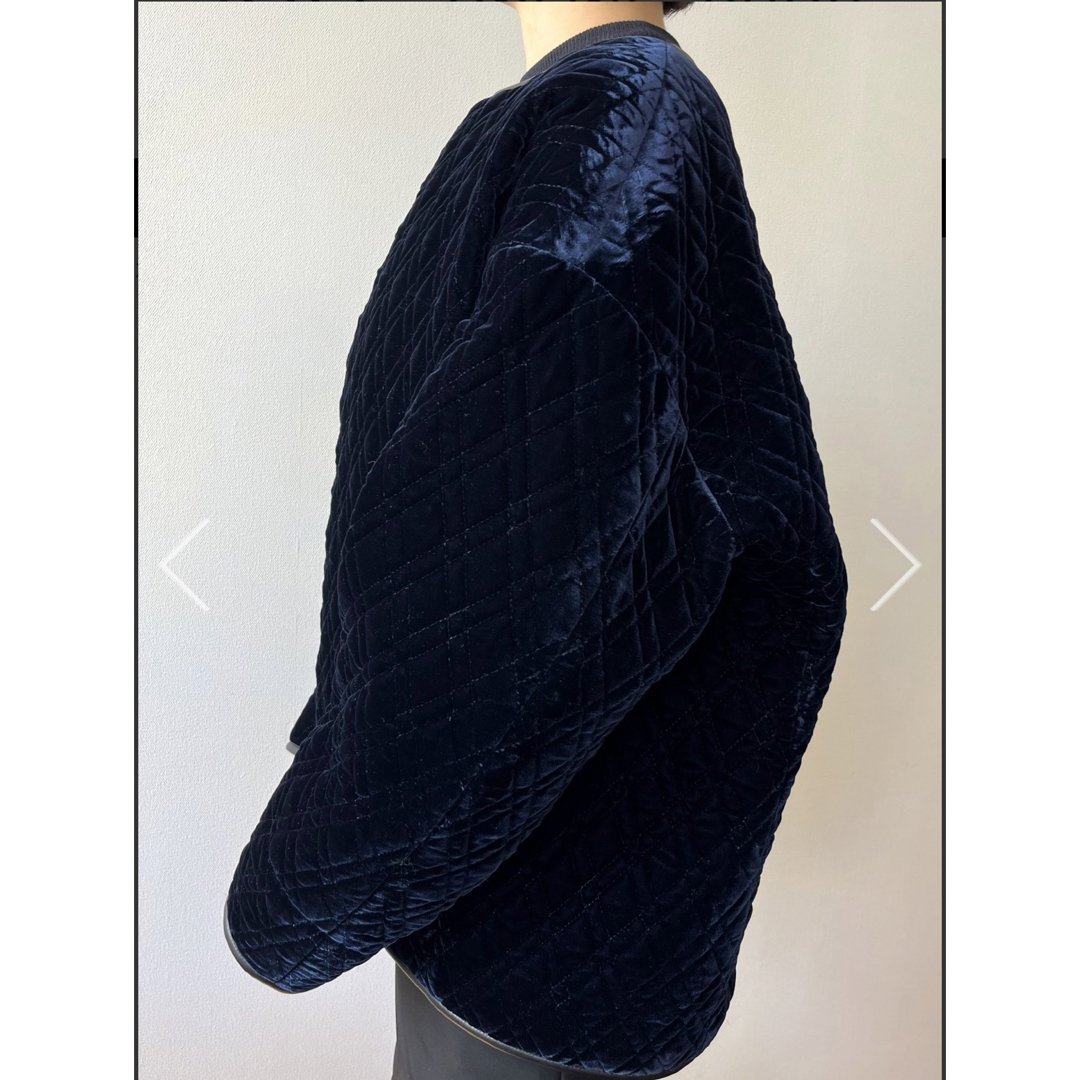 Gaia velvet quilt navy ガイア ベルベットキルト 新品