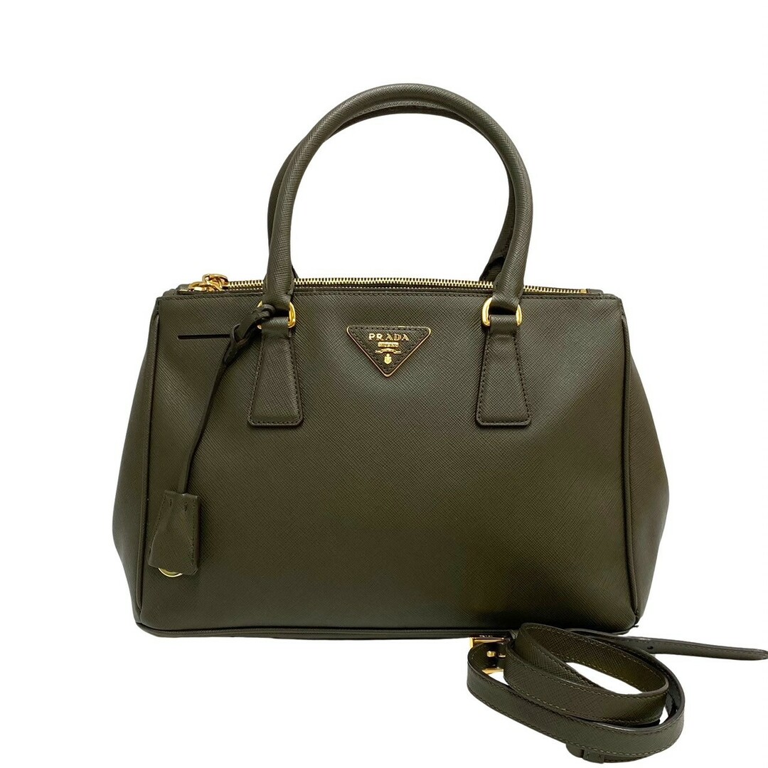 PRADA - 極 美品 袋付 PRADA プラダ 三角ロゴ 金具 サフィアーノレザー
